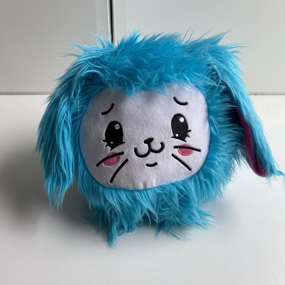 Pikmi Pops Blue Pink Huddy Bunny‎ Plush Fluffy Sweet Scented Animal Doll Cute 9"